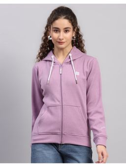 Rock.it - Women Regular Fit Solid Winter Lavender Sweatshirt