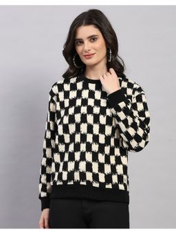 Monte Carlo - Women's Regular Fit Winter Black Sweatshirt