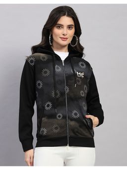 Monte Carlo - Women's Regular Fit Winter Black Sweatshirt