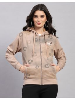 Monte Carlo - Women's Regular Fit Winter Brown Sweatshirt