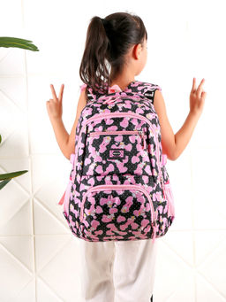 Tinytot - Black Printed School Backpack (3-12 Years)