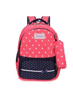Tinytot - Peach School Casual Backpack with Pouch (3-12 Years)