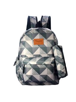 Tinytot - Grey School Backpack with Pouch (3-12 Years)