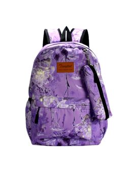 Tinytot - Purple School Backpack with Pouch (3-12 Years)
