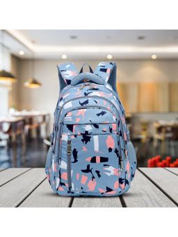 Tinytot - Blue Printed School Backpack (3-12 Years)