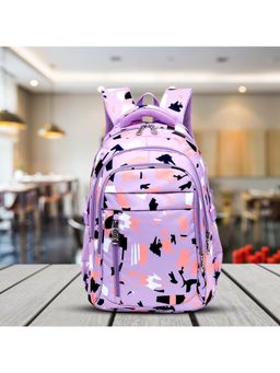Tinytot - Purple Printed School Backpack (3-12 Years)