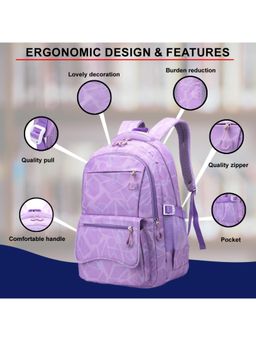 Tinytot - Purple Printed School Backpack (3-12 Years)