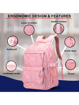 Tinytot - Pink Printed School Backpack (3-12 Years)