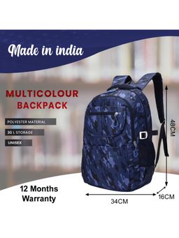 Tinytot - Blue Camouflage School Backpack (3-12 Years)
