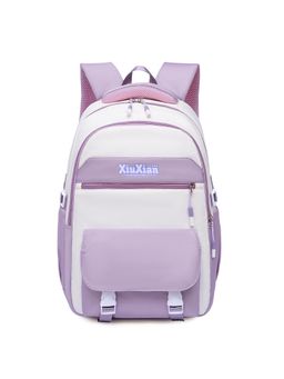 Tinytot - Purple Colorblock School Backpack (3-12 Years)