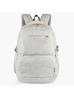 Tinytot - Beige Printed School Backpack (3-12 Years)