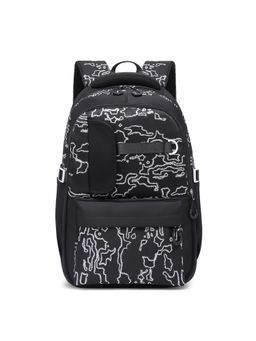 Tinytot - Black Printed School Backpack (3-12 Years)