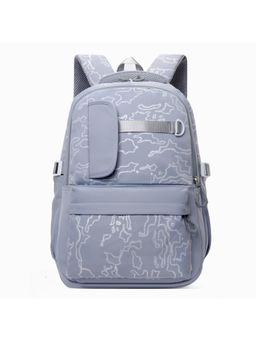 Tinytot - Grey Printed School Backpack (3-12 Years)