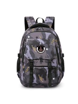 Tinytot - Grey Printed School Backpack (3-12 Years)