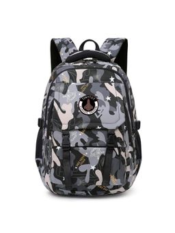 Tinytot - Black Printed School Backpack (3-12 Years)