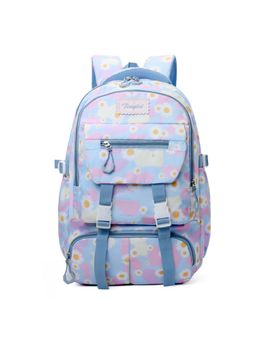 Tinytot - Blue Floral School Backpack (3-12 Years)