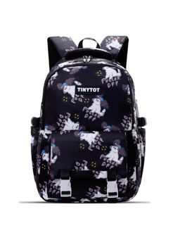 Tinytot - Black Printed School Backpack (3-12 Years)