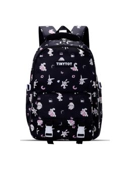 Tinytot - Black Printed School Backpack (3-12 Years)