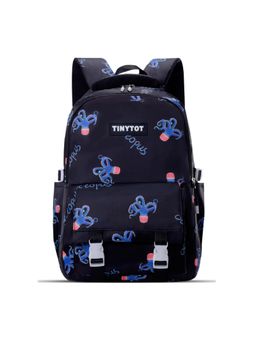 Tinytot - Black Printed School Backpack (3-12 Years)