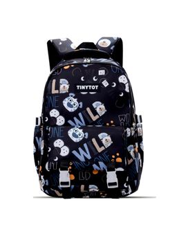Tinytot - Black Printed School Backpack (3-12 Years)