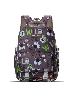 Tinytot - Brown Printed School Backpack (3-12 Years)
