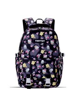 Tinytot - Black Printed School Backpack (3-12 Years)