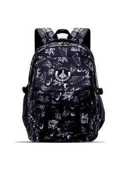 Tinytot - Black Printed School Backpack (3-12 Years)