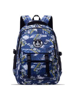 Tinytot - Navy Blue Printed School Backpack (3-12 Years)