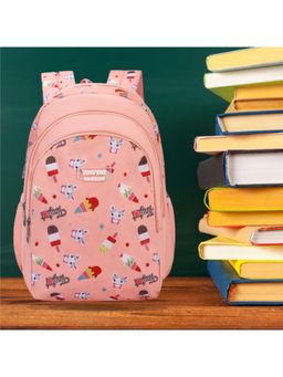Tinytot - Peach Printed School Backpack (3-12 Years)
