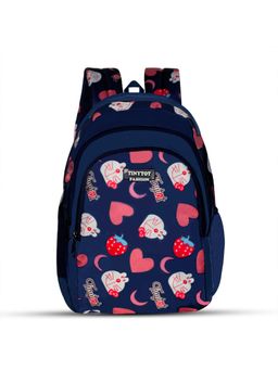 Tinytot - Navy Blue Printed School Backpack (3-12 Years)