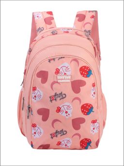 Tinytot - Peach Printed School Backpack (3-12 Years)