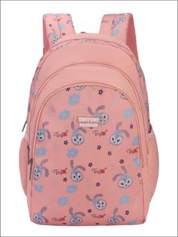 Tinytot - Peach Printed School Backpack (3-12 Years)