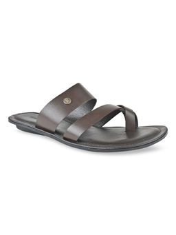 REGAL - Brown Men Solid Casual Leather Sandals