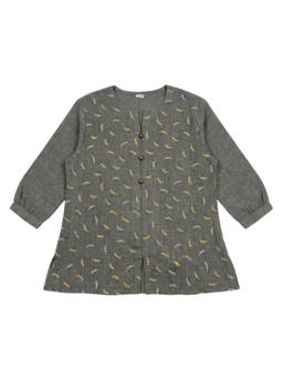 ZNKL - Olive Embroidered Polyester Top
