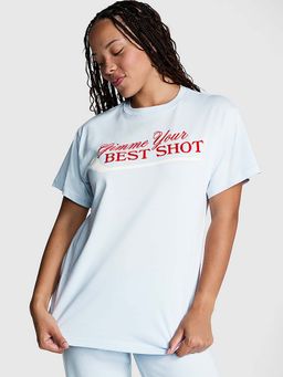 Victoria's Secret - Blue Campus Cotton T-Shirt