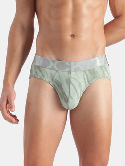 Jockey - Ic29 Men Tactile Microfiber Elastane Printed Brief-Jadeite