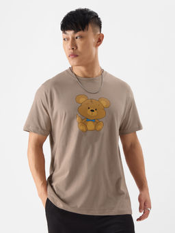 The Souled Store - Originals : Beary Cute T-Shirt Taupe