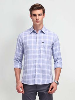 Arrow Sports - Men Blue Checks Slim Fit Casual Shirt