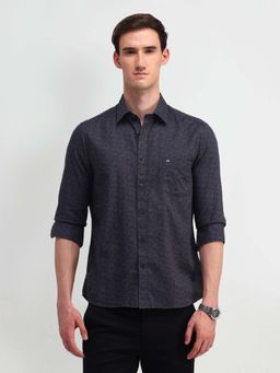 Arrow Sports - Men Grey Printed Tailored Fit Casual Shirt