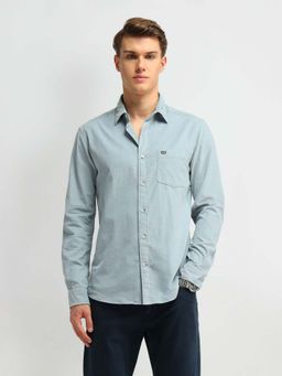 Arrow Sports - Men Grey Solid Slim Fit Casual Shirt