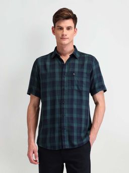 Arrow Sports - Men Green Checks Regular Fit Casual Shirt
