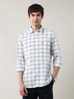 Arrow Sports - Men White Checks Regular Fit Casual Shirt