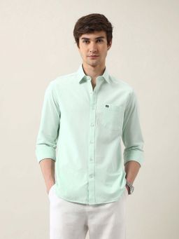 Arrow Sports - Men Green Solid Slim Fit Casual Shirt