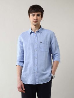 Arrow Sports - Men Blue Solid Regular Fit Casual Shirt