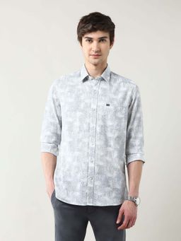 Arrow Sports - Men Grey Printed Slim Fit Casual Shirt