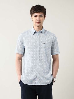 Arrow Sports - Men Blue Printed Regular Fit Casual Shirt