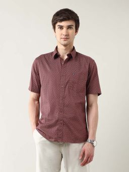 Arrow Sports - Men Rust Printed Regular Fit Casual Shirt