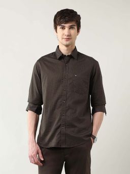 Arrow Sports - Men Brown Printed Slim Fit Casual Shirt