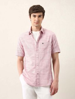 Arrow Sports - Men Pink Textured Regular Fit Casual Shirt
