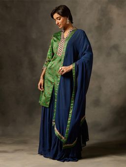 Saundh - Tisya Multi-Colour Kurta with Sharara and Dupatta (Set of 3)